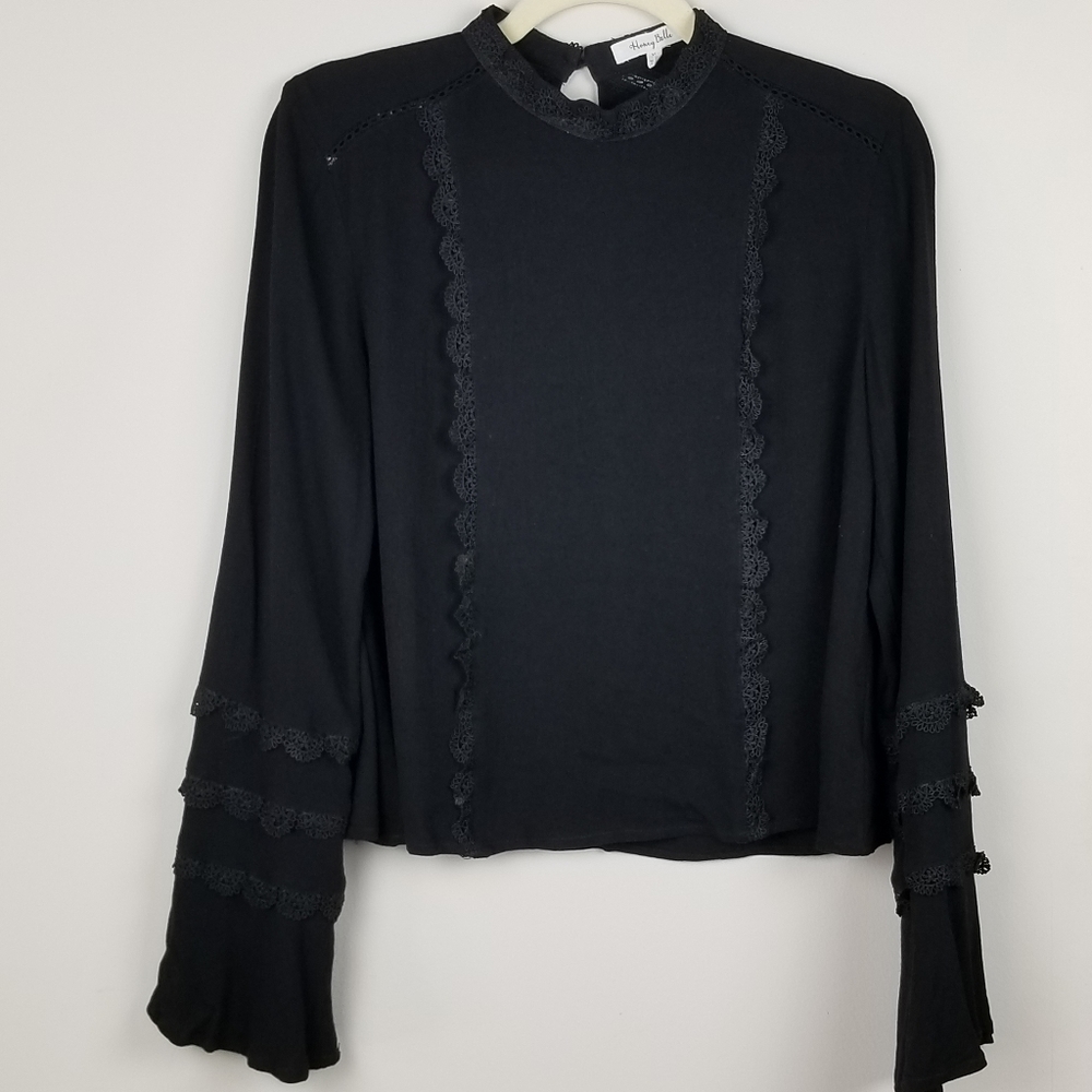 Honey Belle boho black blouse